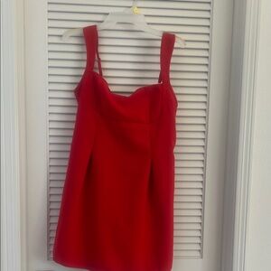 Commense Red Backless Dress